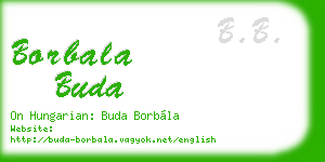 borbala buda business card